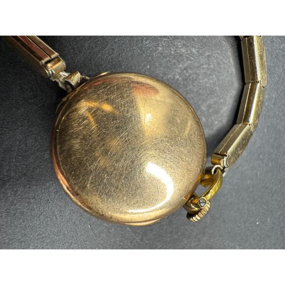 Vintage Hallmark Swiss 1/20 10KT GF Top 15Jewels Art Deco Bracelet Watch 23.5mm - Picture 8 of 14